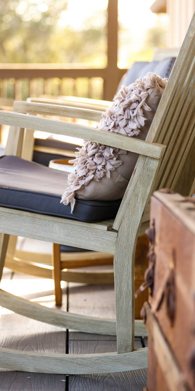 Rocking Chairs on the Porch of Ranch House at WestWynd Ranch